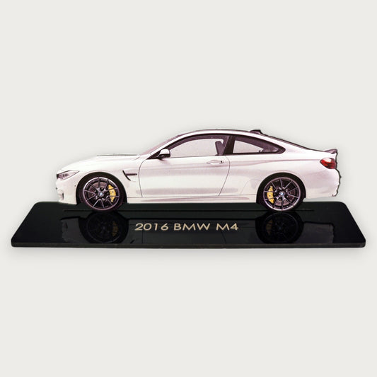 2016 BMW M4 (2) Metal Car Wall Art, Color 2D Diecast Car Decor, Silhouette Metal Wall Art, Gift For Car Lovers, Detailed Color Metal Car - Tampa Home & Garden Store