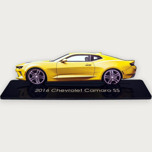 2016 Chevrolet Camaro SS (2) Metal Car Wall Art, Color 2D Diecast Car Decor, Silhouette Metal Wall Art, Gift For Car Lovers, Detailed Color Metal Car - Tampa Home & Garden Store