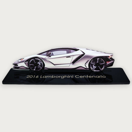 2016 Lamborghini Centenario (2) Metal Car Wall Art, Color 2D Diecast Car Decor, Silhouette Metal Wall Art, Gift For Car Lovers, Detailed Color Metal Car - Tampa Home & Garden Store