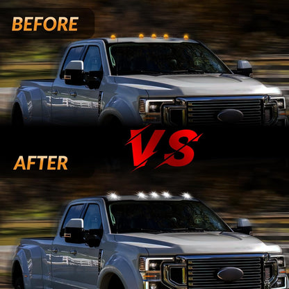 Ford F-250/F-350 Super Duty clear smoked white amber LED roof cab lights by AutoLEDTech.com on Tampa Home & Garden Store