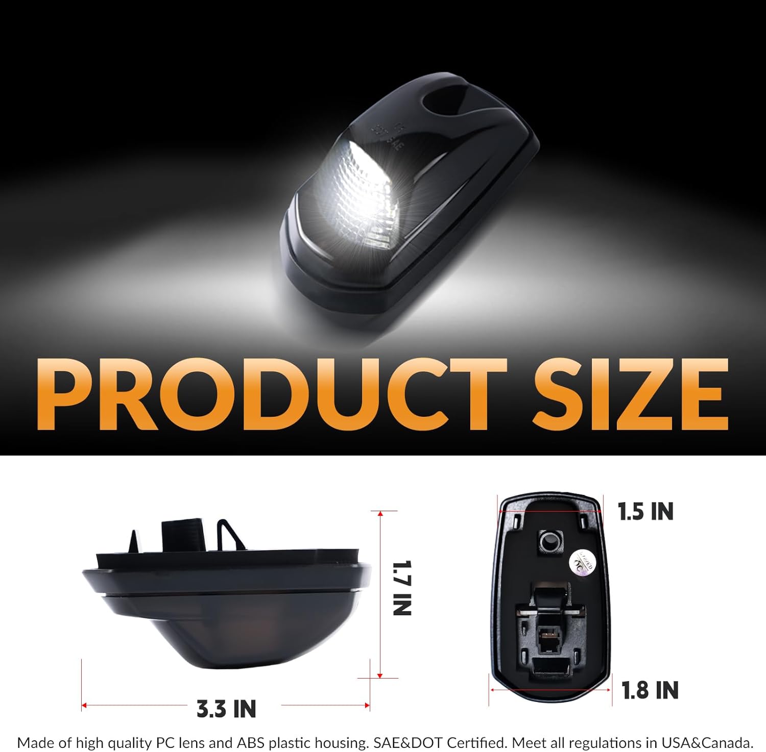Ford F250/F350 Super Duty LED roof cab light with clear smoked lens by AutoLEDTech on Tampa Home & Garden Store