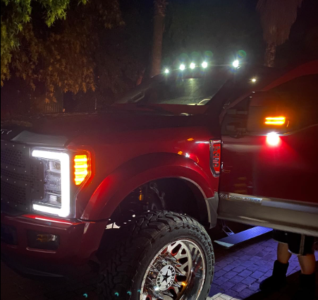 AutoLEDTech.com Ford F-250/F-350 roof cab lights, clear smoked white amber LED, 6-light roof kit on Tampa Home & Garden Store