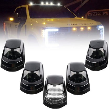 Ford F-Series Super Duty LED roof cab lights, smoked clear amber lenses, set of 5 on Tampa Home & Garden Store