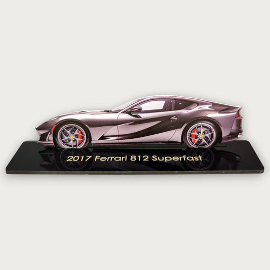 2017 Ferrari 812 Superfast (1) Metal Car Wall Art, Color 2D Diecast Car Decor, Silhouette Metal Wall Art, Gift For Car Lovers, Detailed Color Metal Car - Tampa Home & Garden Store