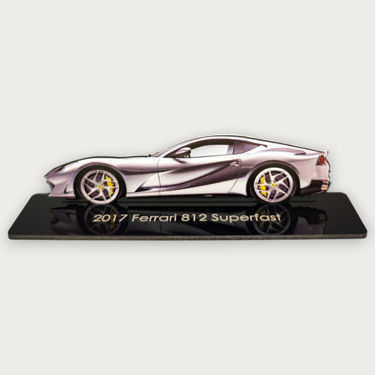 2017 Ferrari 812 Superfast (2) Metal Car Wall Art, Color 2D Diecast Car Decor, Silhouette Metal Wall Art, Gift For Car Lovers, Detailed Color Metal Car - Tampa Home & Garden Store