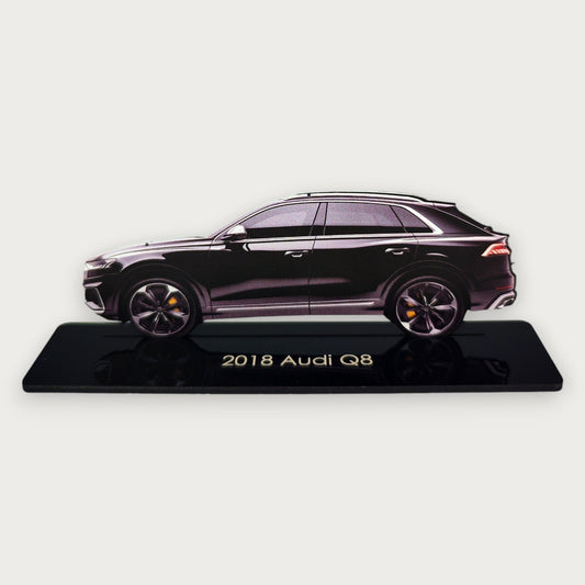 2018 Audi Q8 (1) Metal Car Wall Art, Color 2D Diecast Car Decor, Silhouette Metal Wall Art, Gift For Car Lovers, Detailed Color Metal Car - Tampa Home & Garden Store