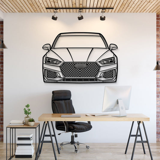 Arte Metálico de Pared para Coche, Vista Frontal RS5 2018 - MT1322