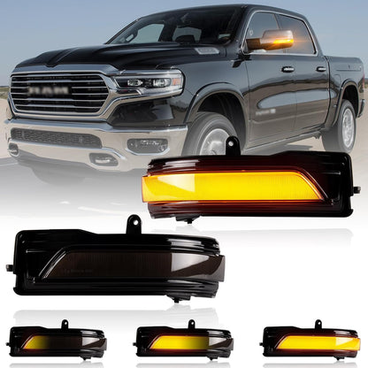 Ram 1500 & TRX clear smoked amber scanning LED mirror lights 4pc set AutoLEDTech.com on Tampa Home & Garden Store