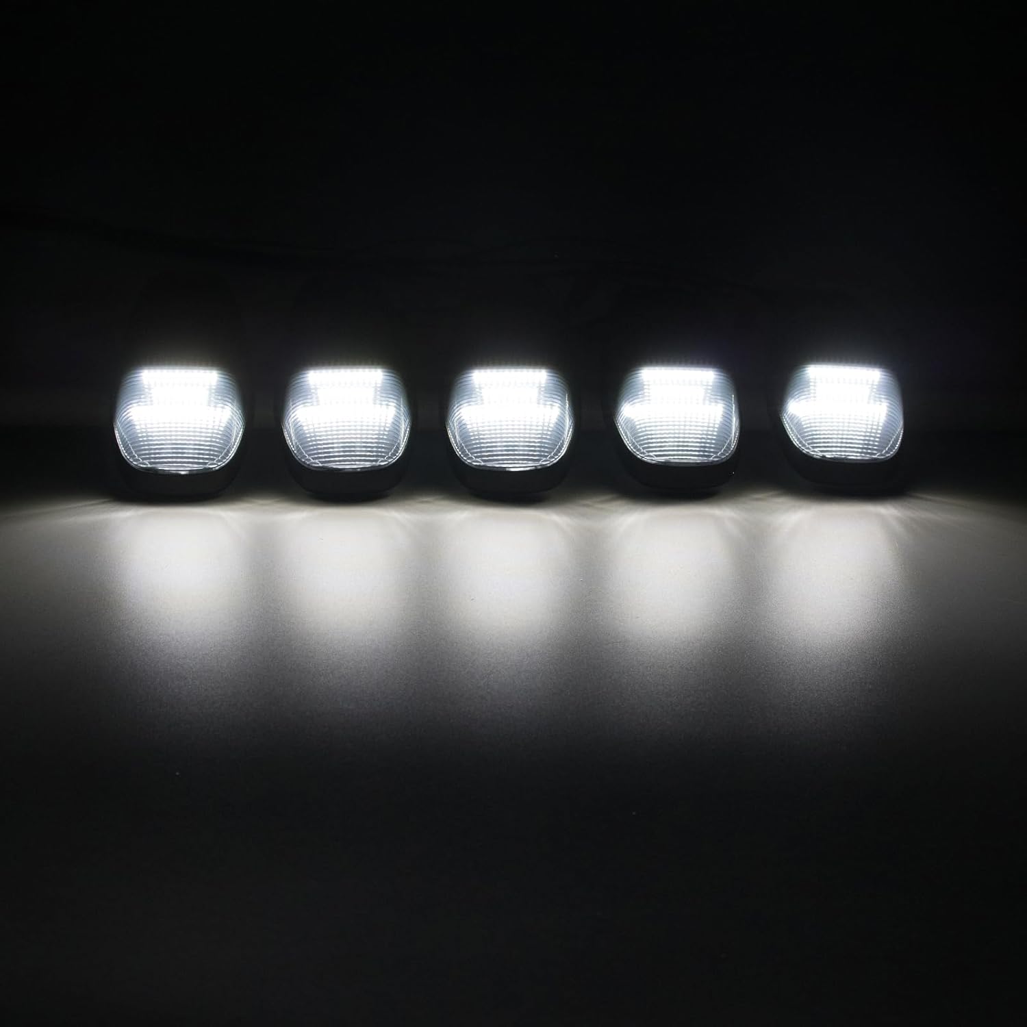 Ram HD clear smoked white amber LED roof cab lights 5-pack exterior vehicle lighting on Tampa Home & Garden Store