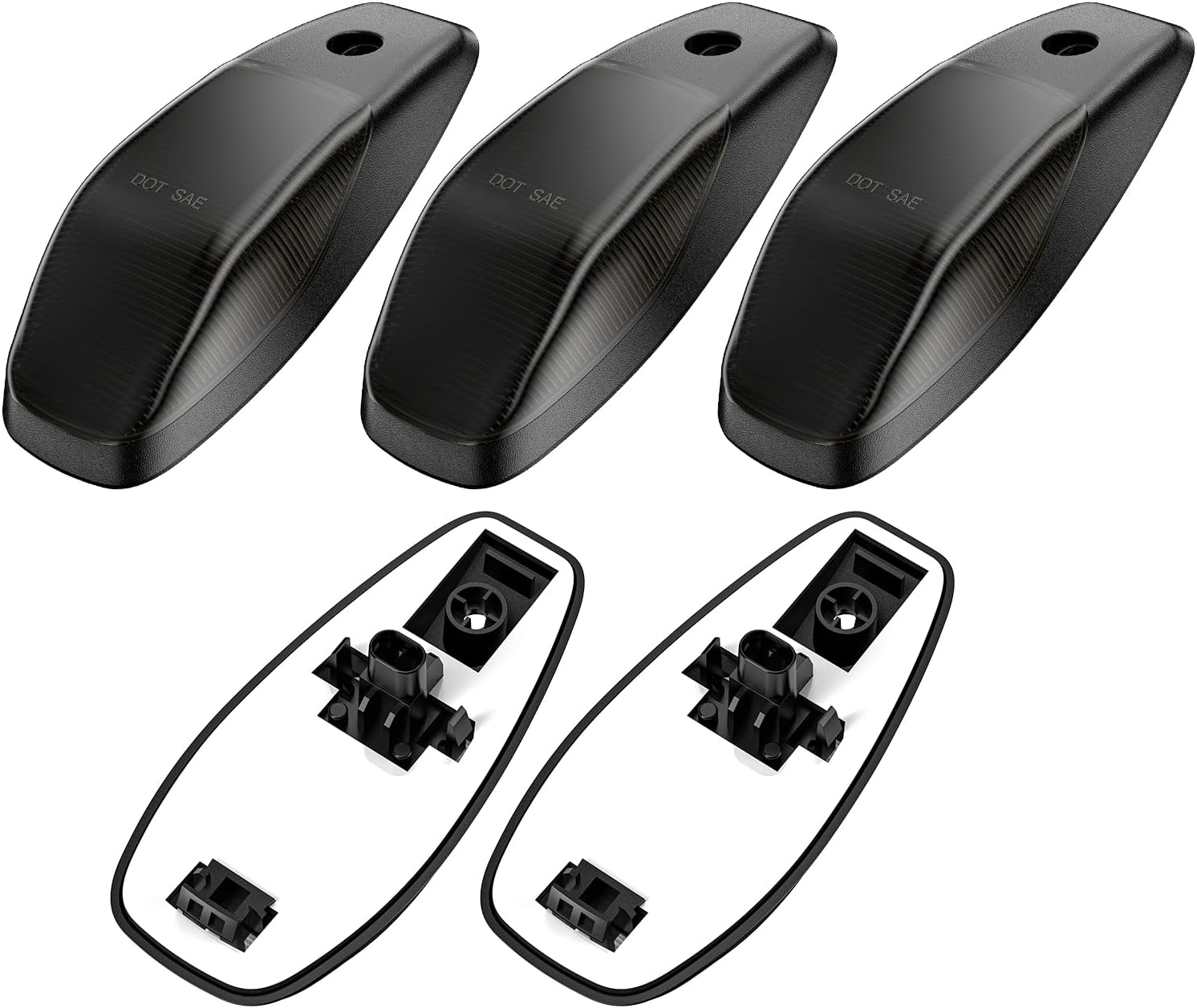 AutoLEDTech Ram HD cab light kit 3 smoked clear white amber LED roof lights with 2 mounts on Tampa Home & Garden Store