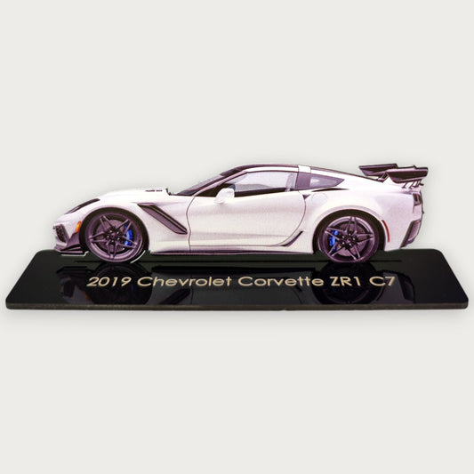 2019 Chevrolet Corvette ZR1 C7 (2) Metal Car Wall Art, Color 2D Diecast Car Decor, Silhouette Metal Wall Art, Gift For Car Lovers, Detailed Color Metal Car - Tampa Home & Garden Store