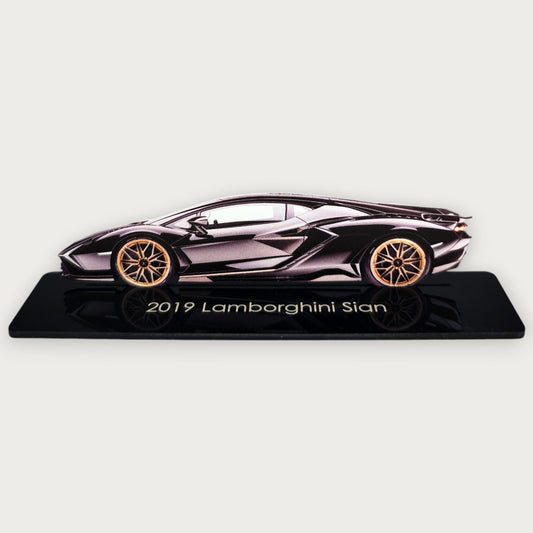 2019 Lamborghini Sian (1) Metal Car Wall Art, Color 2D Diecast Car Decor, Silhouette Metal Wall Art, Gift For Car Lovers, Detailed Color Metal Car - Tampa Home & Garden Store