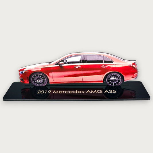 2019 Mercedes-AMG A35 (1) Metal Car Wall Art, Color 2D Diecast Car Decor, Silhouette Metal Wall Art, Gift For Car Lovers, Detailed Color Metal Car - Tampa Home & Garden Store