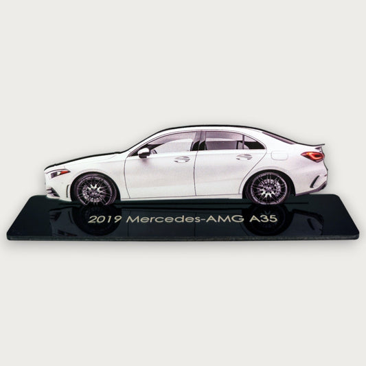 2019 Mercedes-AMG A35 (2) Metal Car Wall Art, Color 2D Diecast Car Decor, Silhouette Metal Wall Art, Gift For Car Lovers, Detailed Color Metal Car - Tampa Home & Garden Store