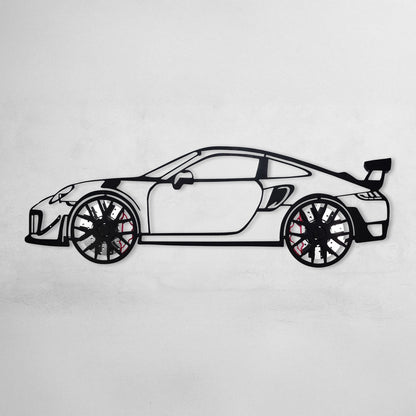 2019 Porsche 911 GT2 RS Wall Art – Steel Cut with Spinning Wheels-KAFMEKA006 - Tampa Home & Garden Store