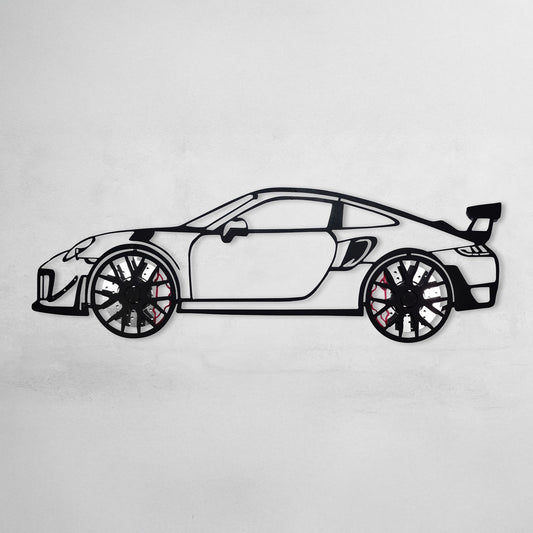 2019 Porsche 911 GT2 RS Wall Art – Steel Cut with Spinning Wheels-KAFMEKA006 - Tampa Home & Garden Store