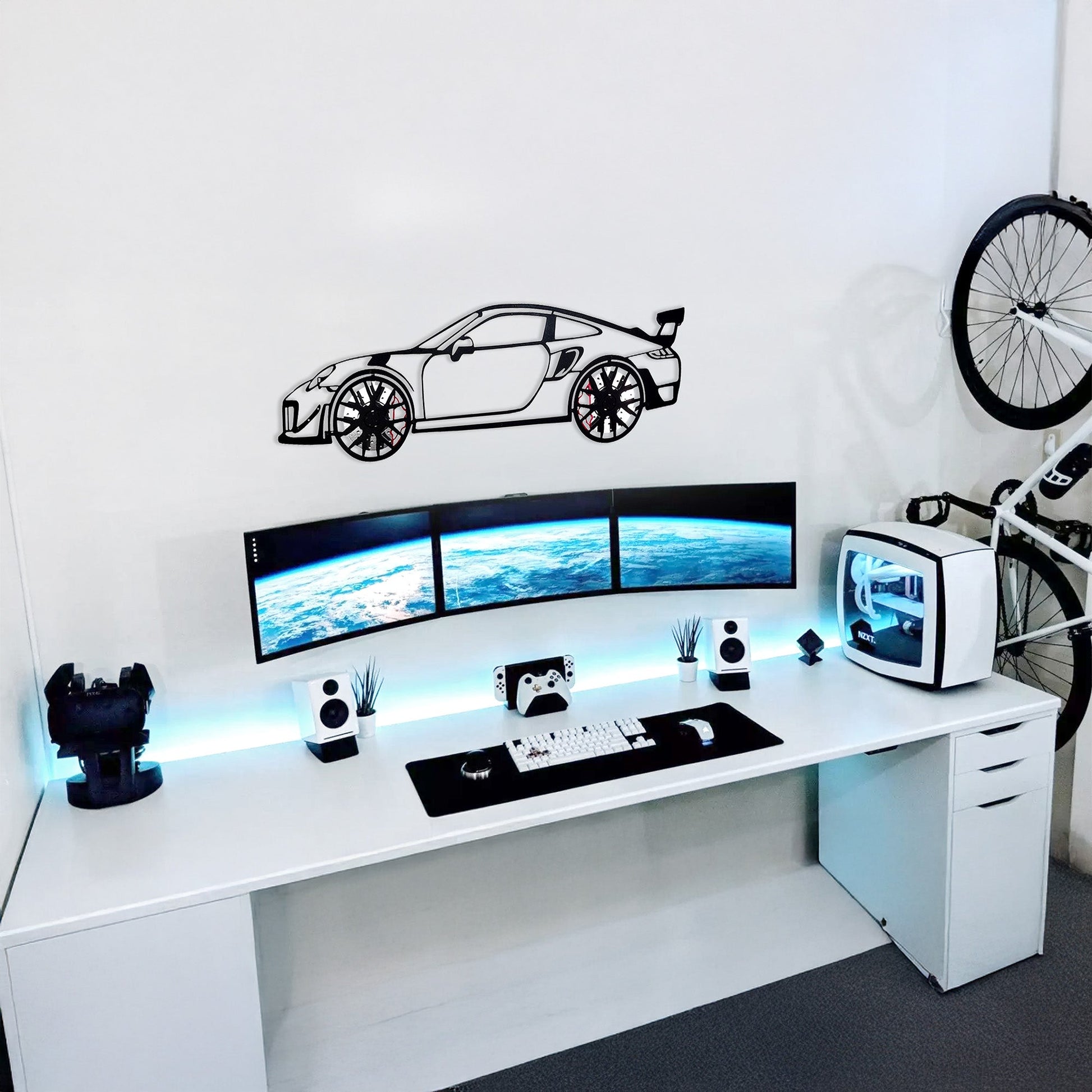2019 Porsche 911 GT2 RS Wall Art – Steel Cut with Spinning Wheels-KAFMEKA006 - Tampa Home & Garden Store