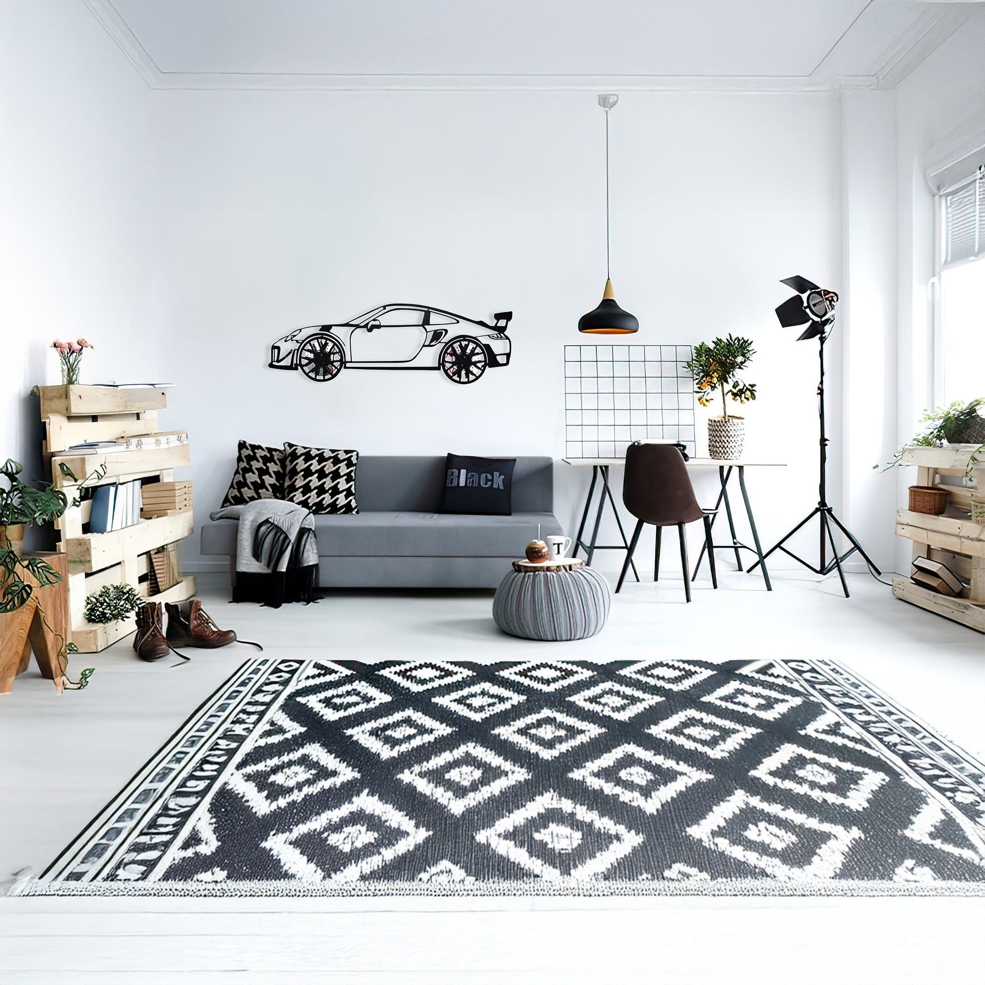 2019 Porsche 911 GT2 RS Wall Art – Steel Cut with Spinning Wheels-KAFMEKA006 - Tampa Home & Garden Store
