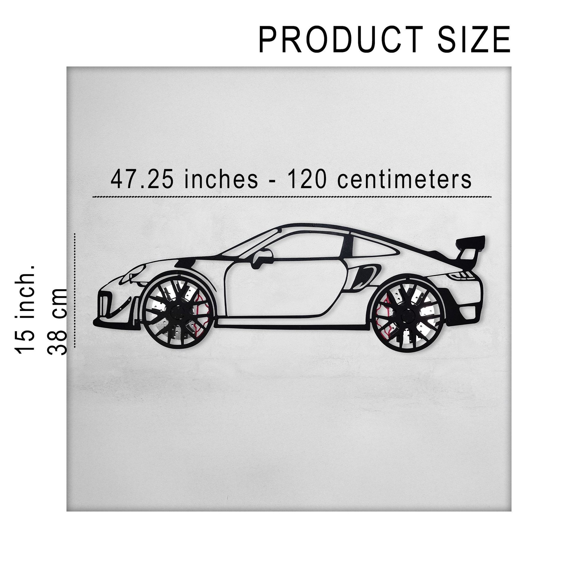 2019 Porsche 911 GT2 RS Wall Art – Steel Cut with Spinning Wheels-KAFMEKA006 - Tampa Home & Garden Store