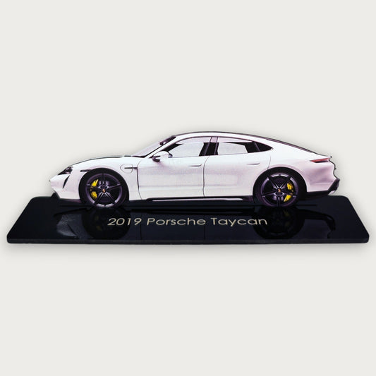 2019 Porsche Taycan (2) Metal Car Wall Art, Color 2D Diecast Car Decor, Silhouette Metal Wall Art, Gift For Car Lovers, Detailed Color Metal Car - Tampa Home & Garden Store