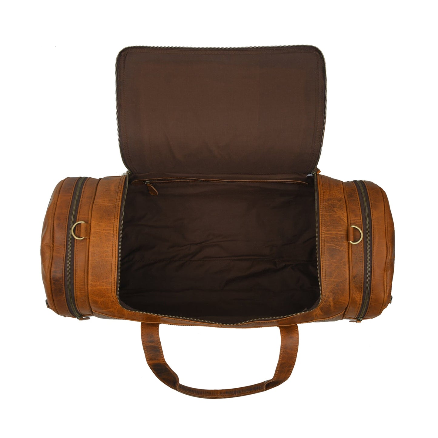 Leather Gym Travel Bag, Round - Tampa Home & Garden Store