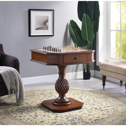Bishop reversible chess table with built-in tray in cherry finish Unique Piece Furniture on Tampa Home & Garden Store