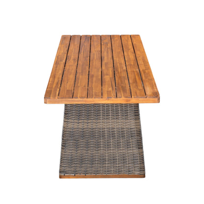 6 Piece Outdoor Acacia Wood Dining Set and Chairs