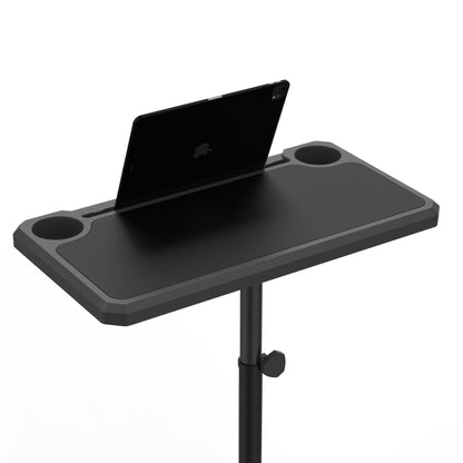 Indoor Media Display Cycling Desk by KOM Cycling in black with phone slot and cup holders on Tampa Home & Garden Store