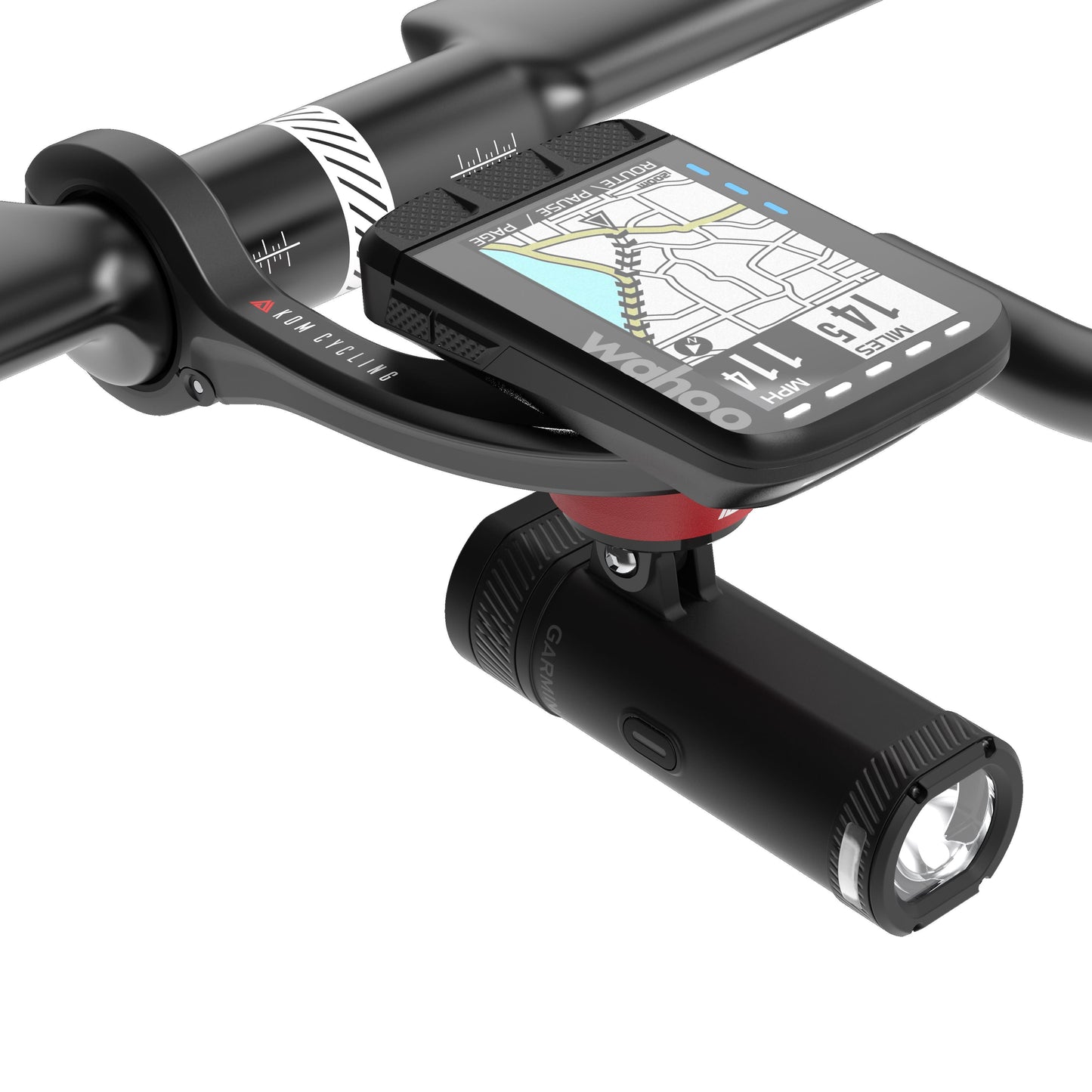 CM06 Quick Release GoPro Garmin bike mount by KOM Cycling black handlebar clamp with map on Tampa Home & Garden Store