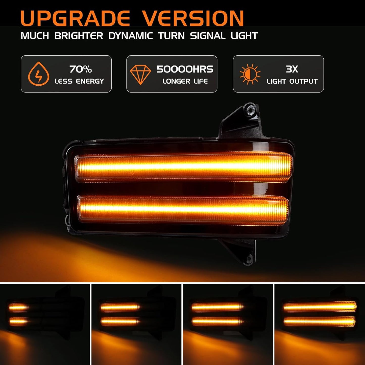 AutoLEDTech.com smoked switchback LED mirror lights for 2020-2026 GMC Sierra Silverado exterior on Tampa Home & Garden Store