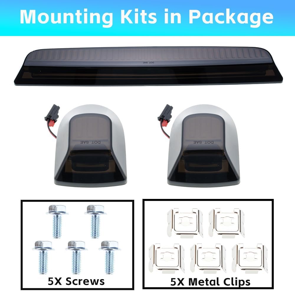 GMC Sierra HD 2500 smoked white amber scanning LED side markers with 5 screws and 5 clips on Tampa Home & Garden Store