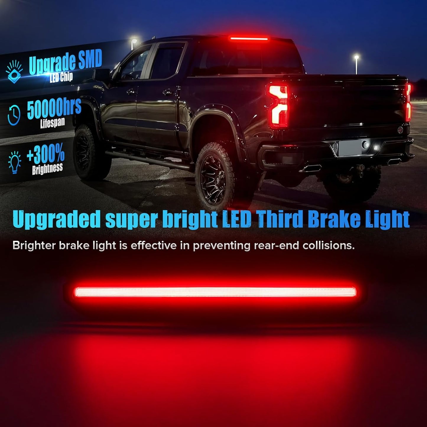 Smoked switchback LED mirror lights for GMC Sierra Silverado by AutoLEDTech.com third brake light on Tampa Home & Garden Store