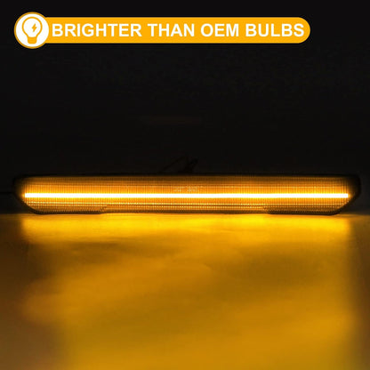 GMC Sierra HD 2500 smoked amber LED side marker light by AutoLEDTech.com with scanning LED on Tampa Home & Garden Store