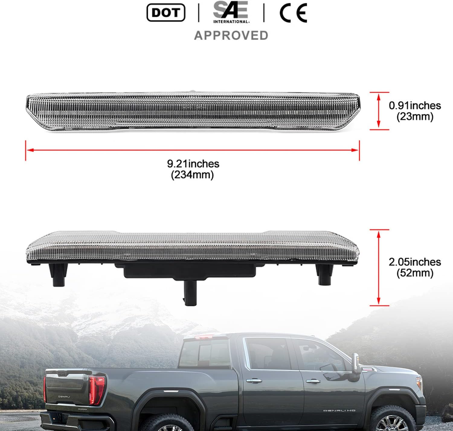 Smoked white amber scanning LED side marker for 2020-2026 GMC Sierra HD 2500 by AutoLEDTech.com on Tampa Home & Garden Store
