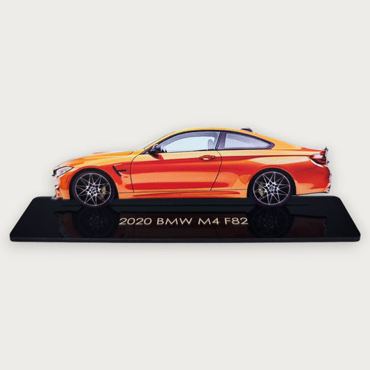 2020 BMW M4 F82 (1) Metal Car Wall Art, Color 2D Diecast Car Decor, Silhouette Metal Wall Art, Gift For Car Lovers, Detailed Color Metal Car - Tampa Home & Garden Store
