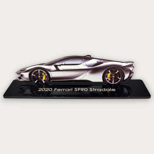 2020 Ferrari SF90 Stradale (1) Metal Car Wall Art, Color 2D Diecast Car Decor, Silhouette Metal Wall Art, Gift For Car Lovers, Detailed Color Metal Car - Tampa Home & Garden Store