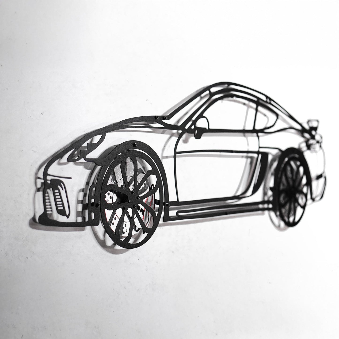 2020 Porsche Cayman GT4 Wall Art – Steel Silhouette with Spinning Wheels-KAFMEKA007 - Tampa Home & Garden Store