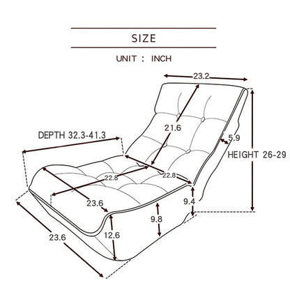 Soft Linen Recliner Chair for Balcony Reading