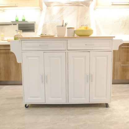 Heavy Mobile Kitchen Island and Storage Cart
