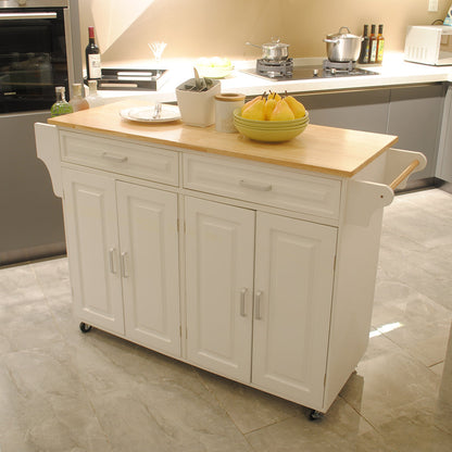 Heavy Mobile Kitchen Island and Storage Cart