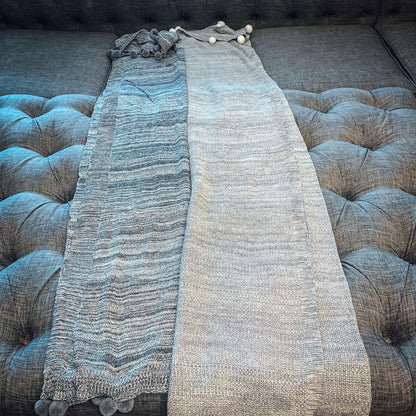 Casablanca Pom Pom Cotton Blanket Cozy Throw
