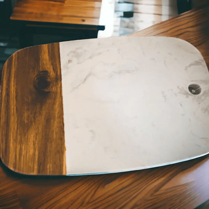 Martha Acacia and Marble Serving Board 12x8