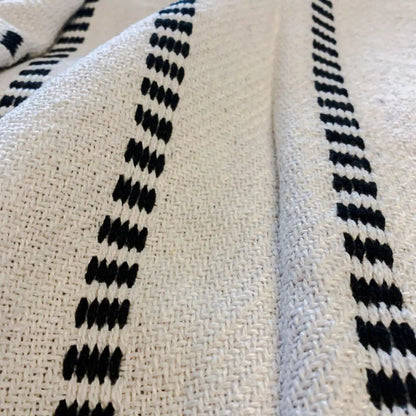 Walk the Line Throw Blanket in Organic Cotton
