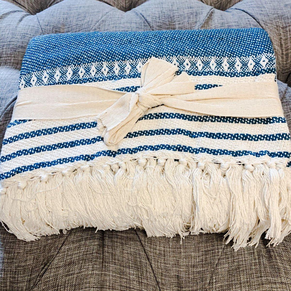 Waverly Woven Throw Blanket with Striped Colors