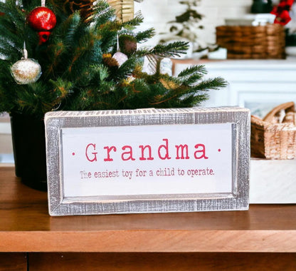 Grandma Humor Sign for Christmas Laugh Gift