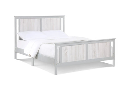 Connelly panel bed in light gray with whitewashed panels by Unique Piece Furniture on Tampa Home & Garden Store