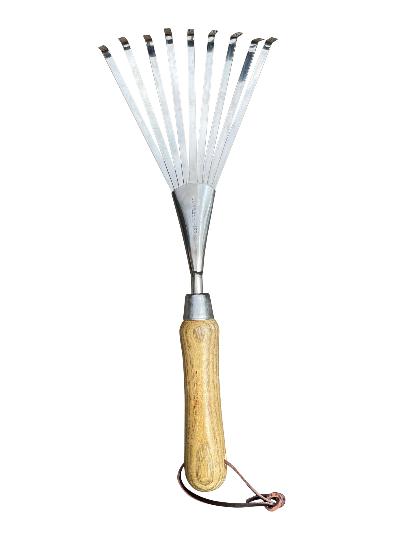 Stainless Steel Garden Hand Rake (classic wood handle) - Tampa Home & Garden Store