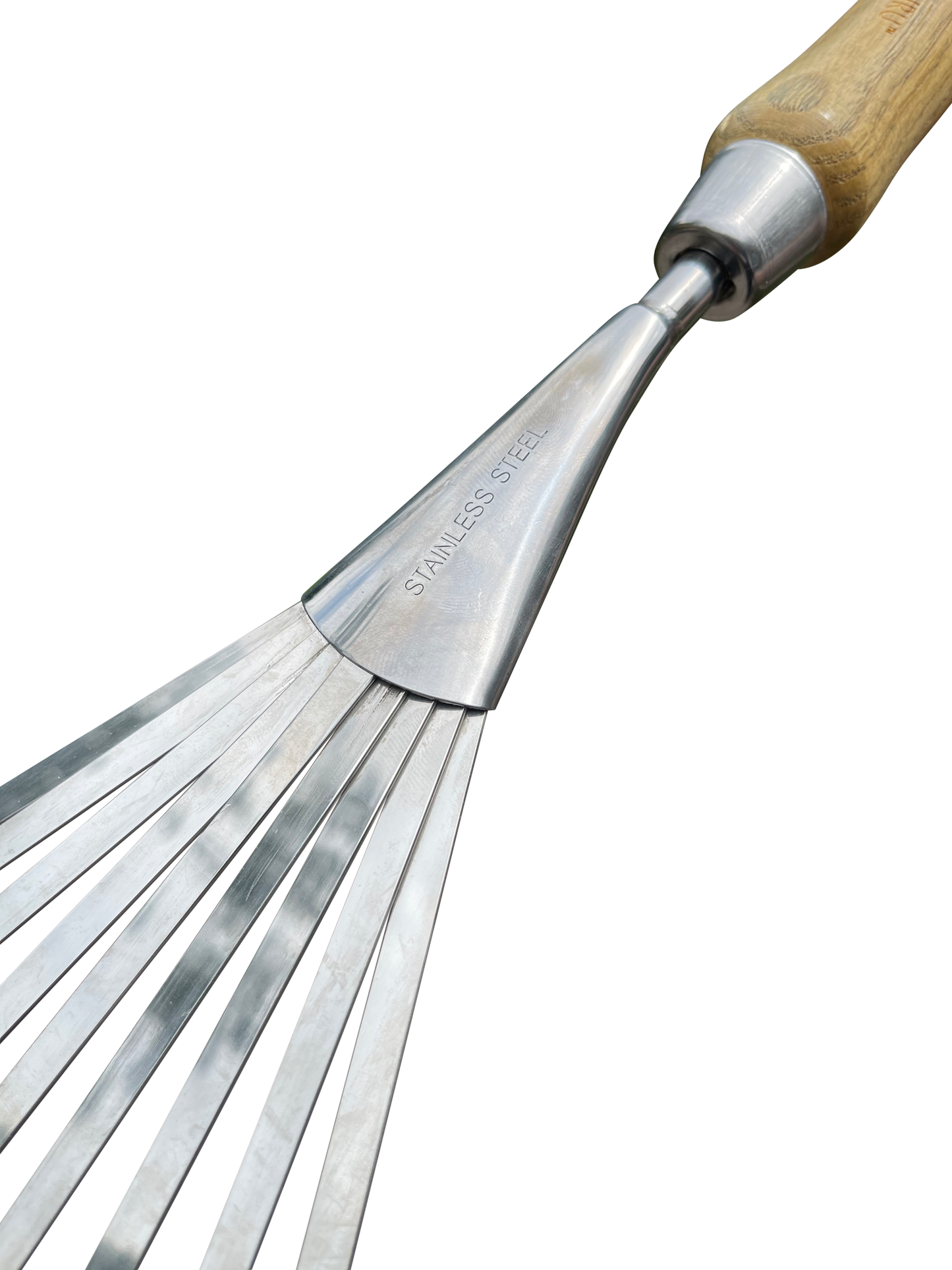 Stainless Steel Garden Hand Rake (classic wood handle) - Tampa Home & Garden Store