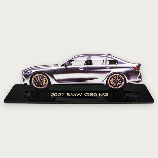 2021 BMW G80 M3 (1) Metal Car Wall Art, Color 2D Diecast Car Decor, Silhouette Metal Wall Art, Gift For Car Lovers, Detailed Color Metal Car - Tampa Home & Garden Store