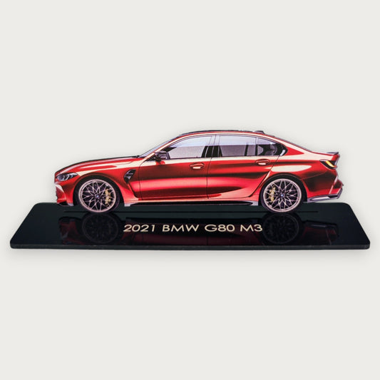 2021 BMW G80 M3 (2) Metal Car Wall Art, Color 2D Diecast Car Decor, Silhouette Metal Wall Art, Gift For Car Lovers, Detailed Color Metal Car - Tampa Home & Garden Store